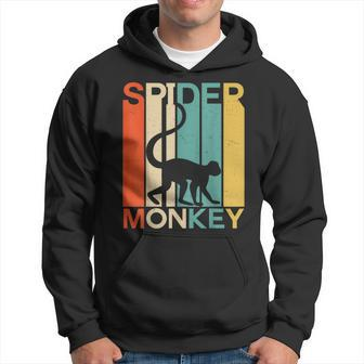 Retro Vintage Spider Monkey Silhouette Spider Monkey Lover Hoodie - Monsterry UK