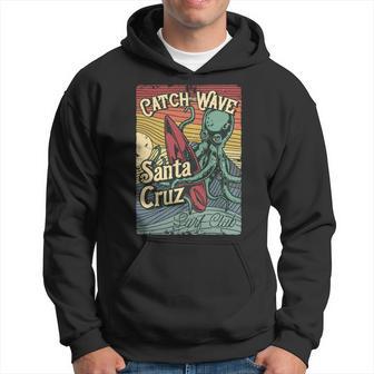 Retro Vintage Surf Club Octopus Surfboard Ca Santa Cruz Hoodie - Monsterry CA