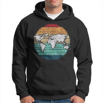 Retro World Map Hoodie - Monsterry CA