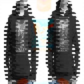 Retro Yosemite California National Park Tunnel View Trails Hoodie - Thegiftio