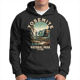 Retro Yosemite National Park Usa Vintage Hiking Hoodie | Mazezy UK