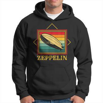 Retro Zeppelin Dirigible Blimp Airship Vintage Retro Hoodie - Thegiftio UK