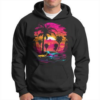 Retrowave Synthwave Aesthetic Sports Car 80S 90S Hoodie - Monsterry AU