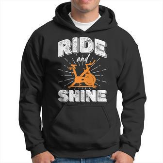 Ride And Shine Spin Class Spinning Bike Indoor Cycling Hoodie | Mazezy