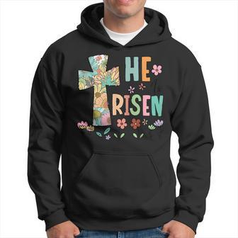 He Is Risen Easter Cute Christians Happy Easter Flowers Hoodie - Monsterry CA