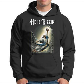 He Is Rizzin Jesus Playing Baseball Sports Rizz Hoodie - Monsterry CA
