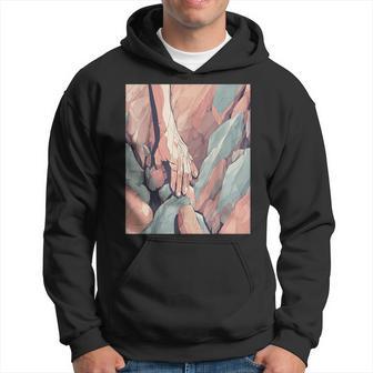 Rock Climbing Grip In Subtle Strength Hoodie - Monsterry UK