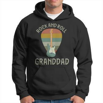 Rock And Roll Granddad Classic Guitar Happy Fathers Day Hoodie - Thegiftio UK