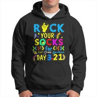 Rock Your Socks Down Syndrome Day Awareness For Boys Hoodie - Seseable