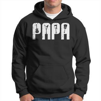 Rocker Papa Guitars Electric Acoustic Bass Dad Daddy Men Hoodie - Monsterry CA