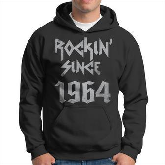 Rockin Since 1964 Classic Rock Year Of Birth Birthday Hoodie - Thegiftio UK