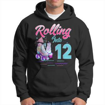Rolling Into 12 Years Roller Skates Skating For Girls Hoodie | Mazezy
