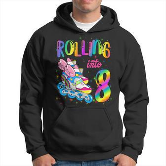 Rolling Into 8 Years Let's Roll I'm Turning 8 Roller Skate Hoodie - Monsterry UK