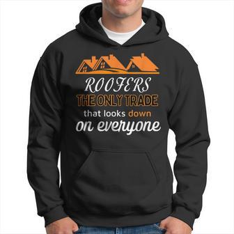 For Roofer Tiler Scaffolder Plumber Showing Pride In Trade Hoodie - Monsterry CA