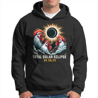 Rooster Howling At Solar Eclipse Hoodie | Mazezy