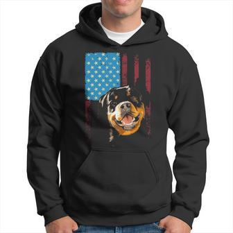 Rottweiler Usa American Flag Patriotic Dog Rottweiler Hoodie | Mazezy