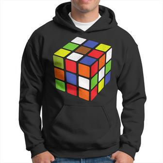 Rubiks Cube Colorful 3X3 Cube Math Game Speed Cubing Puzzle Hoodie - Thegiftio UK