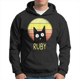 Ruby The Cat For Kitten Owner With The Name Ruby Hoodie - Seseable