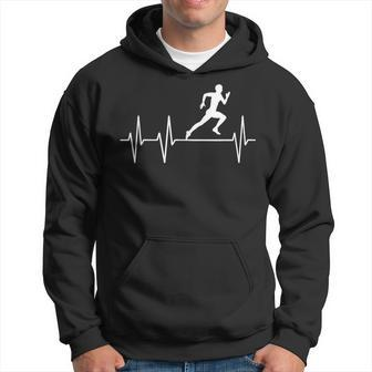 Running Jogger Heartbeat Heartbeat Outfit Sport Hoodie - Seseable
