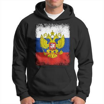 Russia Flag Russia Russian Federation Coat Of Arms Moscow Hoodie - Monsterry AU