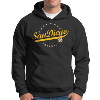 San Diego City Baseball Vintage Varsity Hoodie | Mazezy