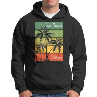 Santa Barbara Tropical Beach Sunset Vintage Souvenir Hoodie - Monsterry DE