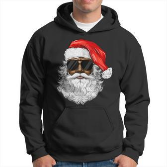 Santa Claus Black Xmas Santa Afro African American Christmas Hoodie - Thegiftio UK
