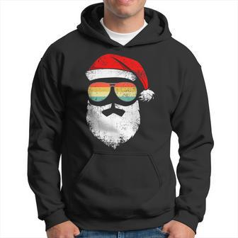 Santa Claus Face Sunglasses Beard Christmas Hat Xmas Hoodie - Thegiftio UK