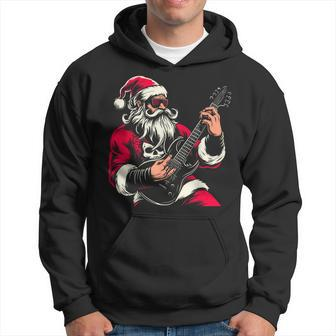 Santa Claus Guitar Player Have A Rock & Roll Christmas Hoodie - Monsterry UK