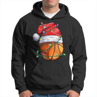 Santa Sports Christmas Hooper Basketball Player Hoodie - Monsterry UK
