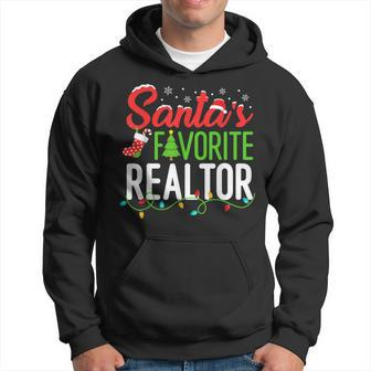 Santa's Favorite Realtor Christmas Real Estate Agent Hoodie - Thegiftio UK