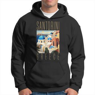 Santorini Blue Dome Ship Santorini Santorini Greece Hoodie - Thegiftio UK