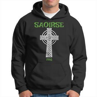 Saoirse Meaning Freedom Irish Republican With Celtic Cross Hoodie - Monsterry DE