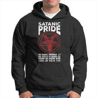 Satanic Pride Baphomet Seal Satan Lucifer Occult Pentagram Hoodie - Monsterry