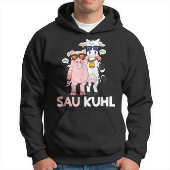 Sau Kuhl Word Game Cows Pig Hoodie - Seseable