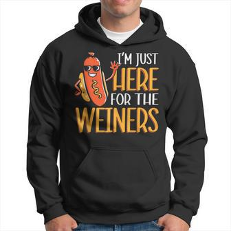 Sausage I'm Just Here For The Wieners Hot Dog Hoodie - Monsterry DE