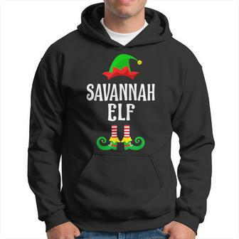 Savannah Elf Personalized Name Christmas Family Matching Hoodie - Seseable