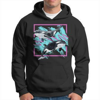 Save Whales 90S Orca Ocean Animals Chart Mammals Guide Eco Hoodie - Monsterry AU