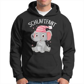 Schlafifant Elephant Tired Elephant Sleeping Pyjamas Sleep Hoodie - Seseable