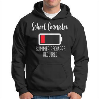 School Counselor Summer Recharge Required Last Day School Hoodie - Monsterry DE