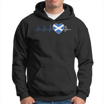 Scottish Flag Heartbeat Alba Scotland Country Scots Hoodie - Thegiftio UK