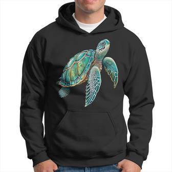 Sea Turtle Beach Lover Ocean Animal Graphic Novelty Womens Hoodie | Mazezy