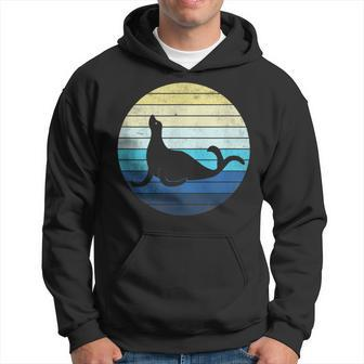 Seal Vintage With Baby Seal Lover Sea Lion Hoodie - Monsterry UK