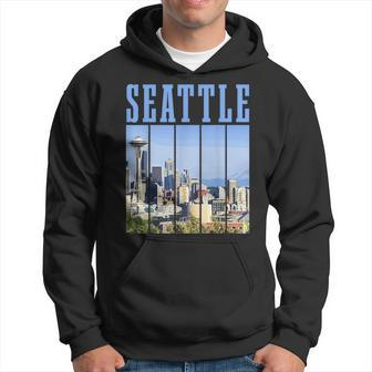 Seattle Skyline Washington Vintage Pride Hoodie - Monsterry