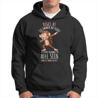 Sei Immer Du Selbst Lustiges Affen Hoodie - Seseable