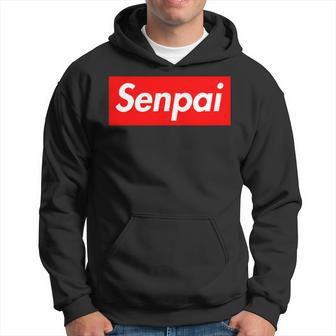 Senpai Notice Me Graphic Box Logo Japanese Hoodie - Monsterry UK