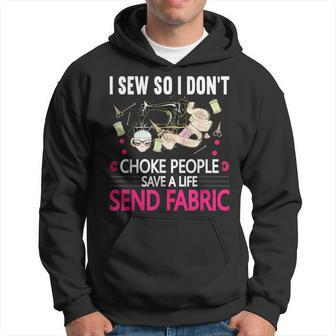 I Sew So I Don't Choke People Sewing Machine Quilting Hoodie - Monsterry AU