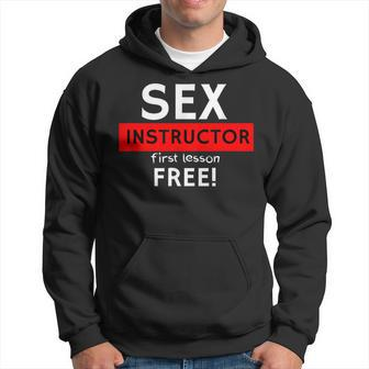 Sex Instructor First Lesson Free Naughty Rude Jokes Prank Hoodie - Monsterry