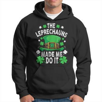 Shamrock Leprechauns Made Me Do It St Patrick's Day Boys Men Hoodie - Monsterry AU