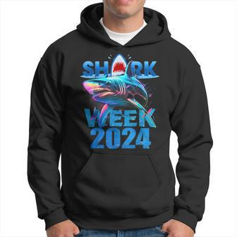 Shark Fin 2024 Week Passion For Shark Lover Ocean Wildlife Hoodie - Seseable